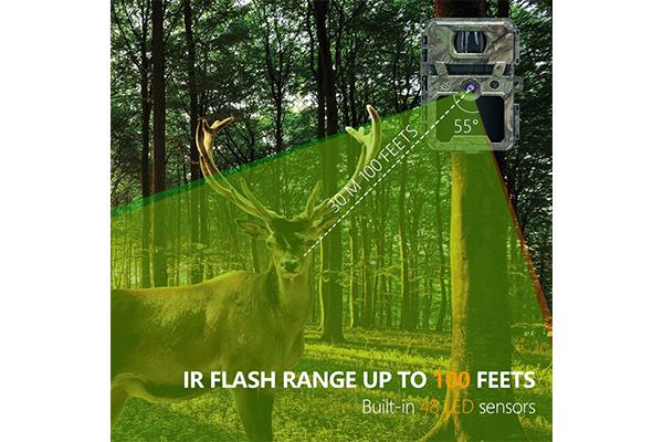 How does the miniaturized design of the mini wildlife scouting cam improve covert photography in the wild?